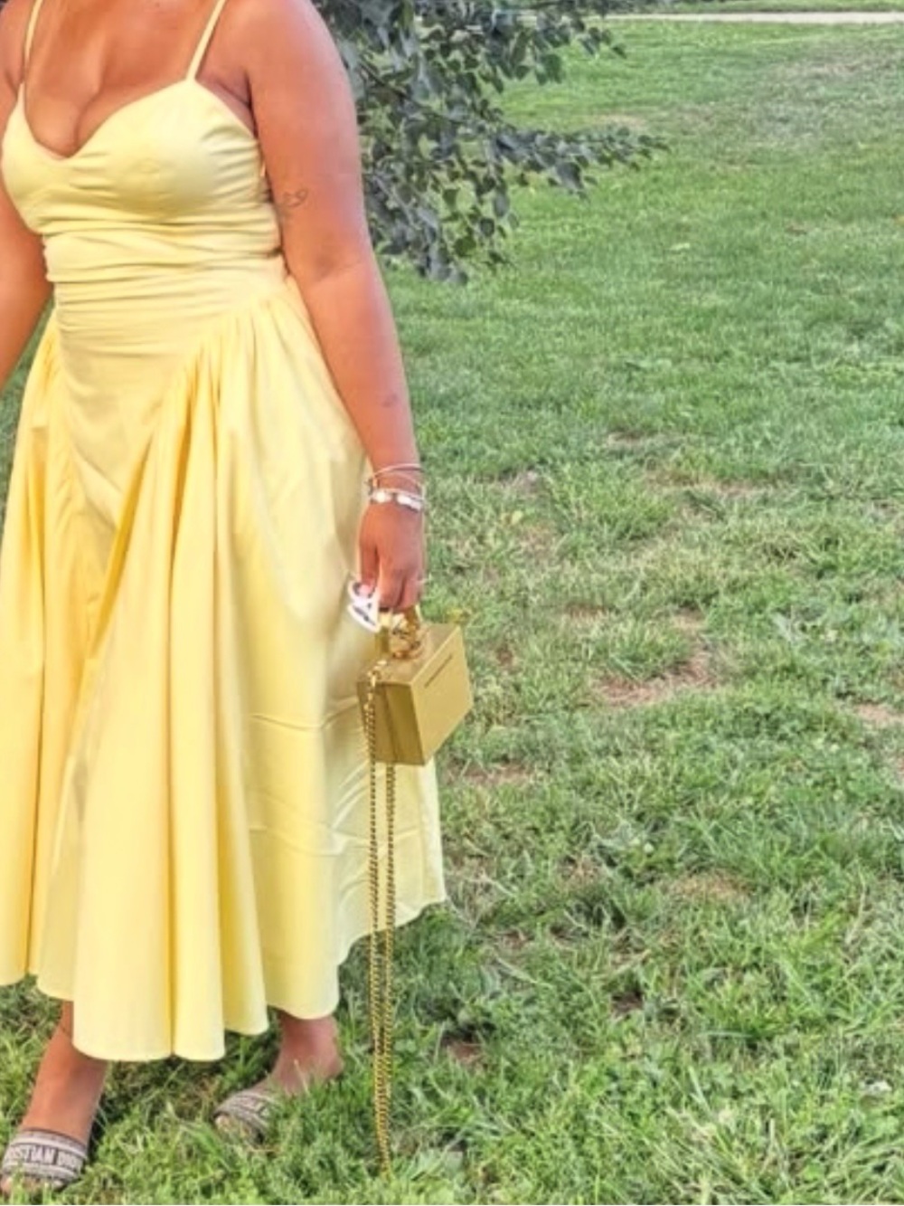 Sunny Yellow Spaghetti-Strap Mini Dress - Picture 3 of 3
